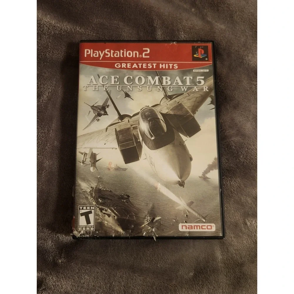 Ace Combat 5: The Unsung War (Sony PlayStation 2, 2004) (CIB) DAMAGED CASE